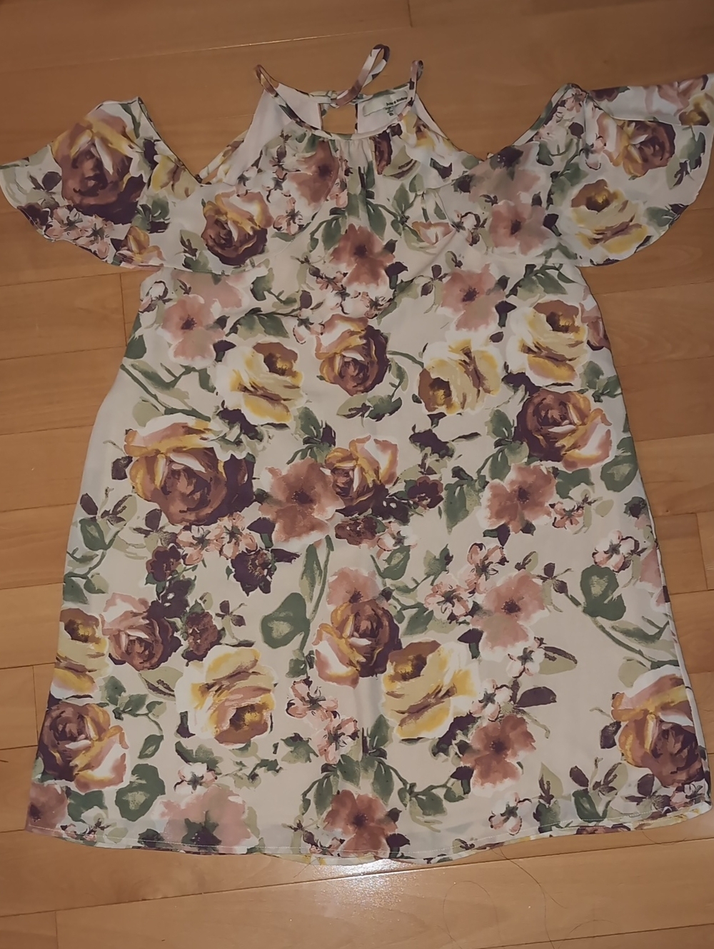 Jane And Hudson Floral Cold-Shoulder Dress